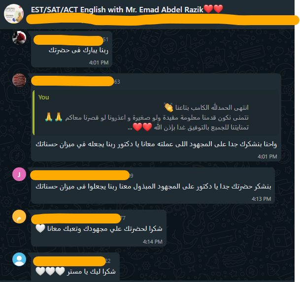 WhatsApp Student Reviews